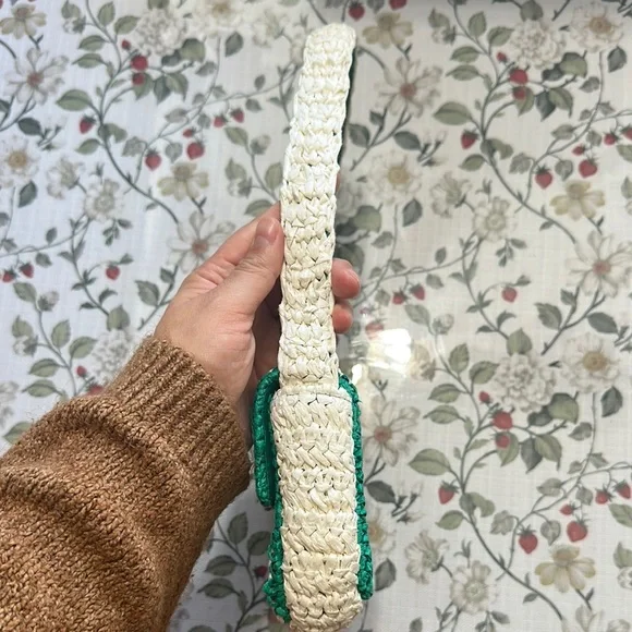 Anthropologie Striped Raffia Shoulder Bag - Picture 5 of 14